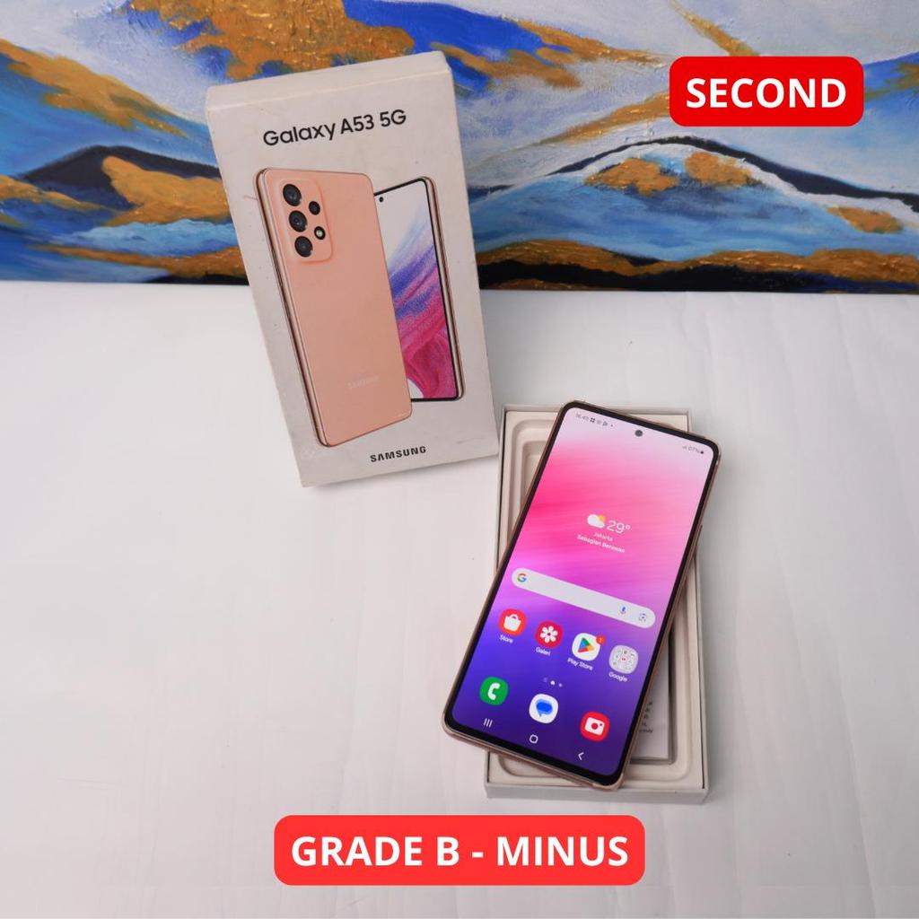SAMSUNG A53 8/256 GB (5G) GRADE B - MINUS HP SECOND ORIGINAL SINAR MUTIARA CELL
