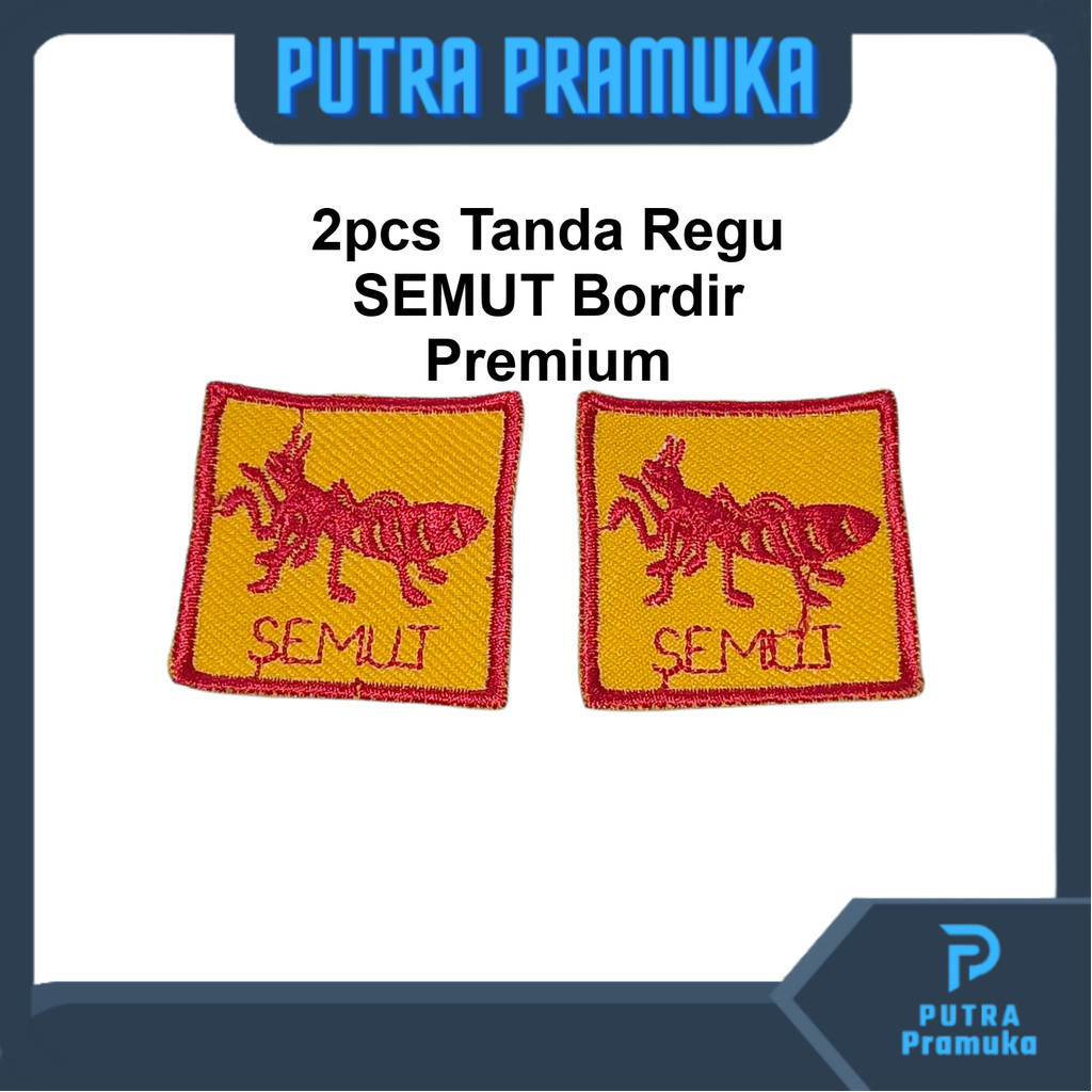 (2pcs) Bet Tanda Regu SEMUT Bordir Premium diameter 4cm Pramuka Putra