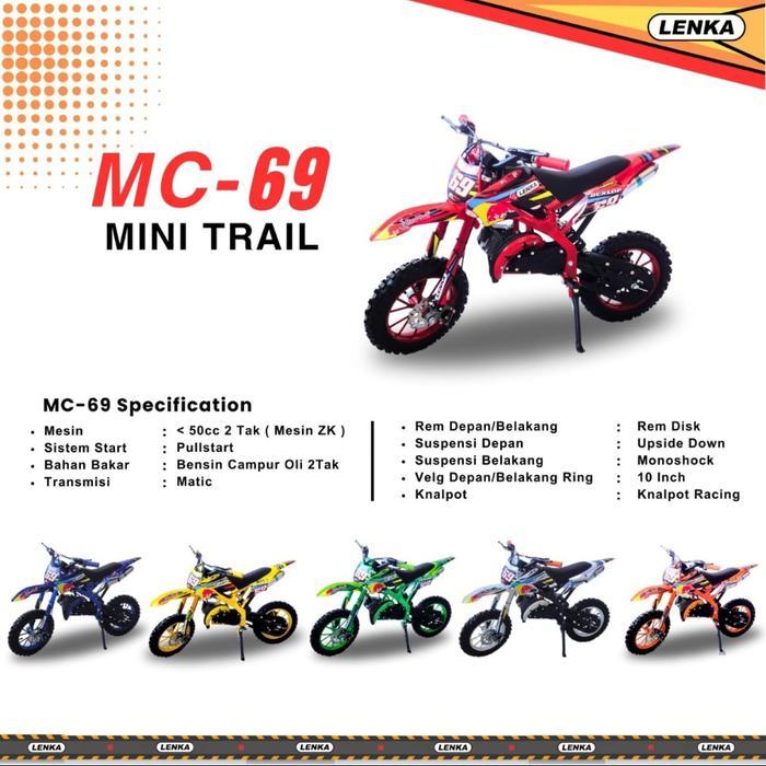 Sepeda Motor Bensin Mainan Anak Mini Trail Lenka MC69 2 Tak 50cc MC 69