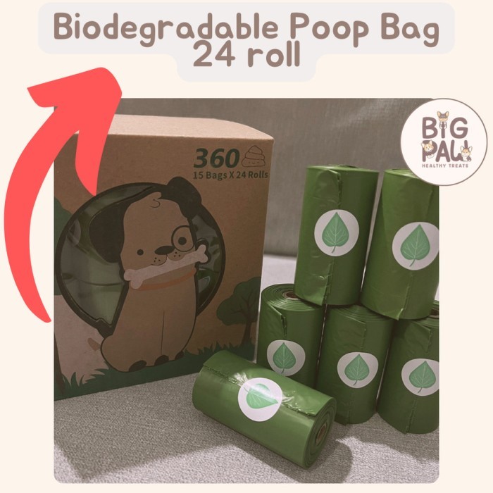 BIG PAW Biodegradable Plastik Poop Anabul Anjing Kucing - Dog Poop Bag / Dog Waste Bag / poop bag / 