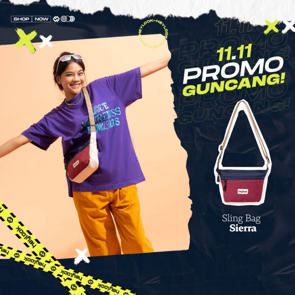 HEYLOOK Official - Tas Selempang Wanita Pria SIERRA Tas Dsitro Tas Slempang Mini Heylook