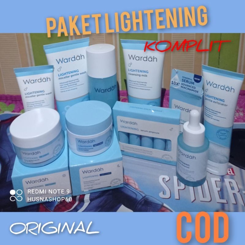 Paket Wardah Lightening Lengkap  / 1 Paket Lengkap Komplit Sepaket Murah Untuk Kulit Normal dan Keri