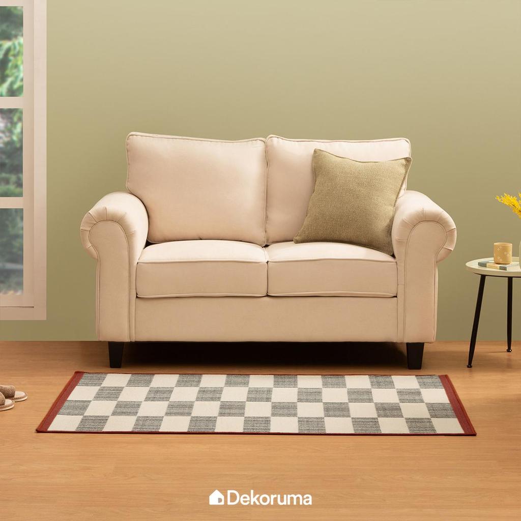 Dekoruma TAKESHI Karpet Motif / Karpet Motif Kotak  Karpet Duduk Ukuran 150x100 cm