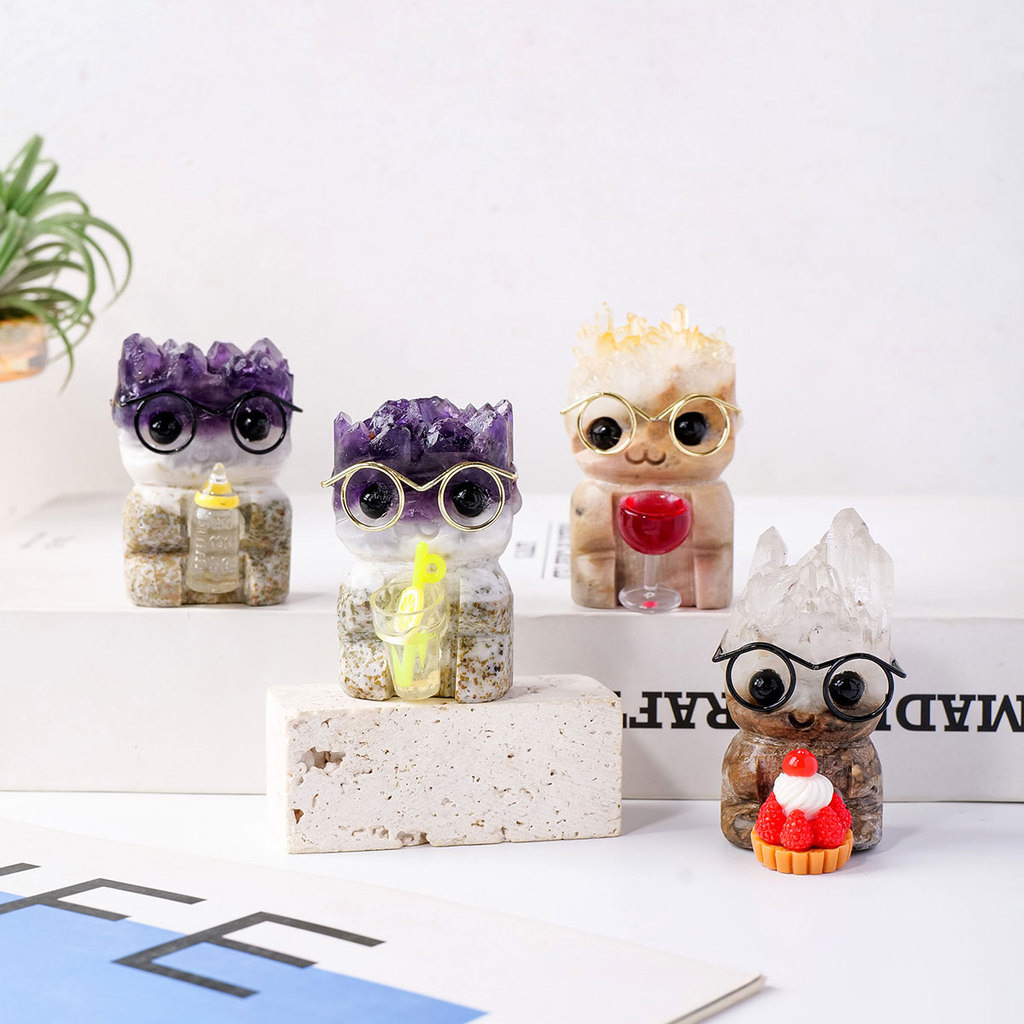 Handmade Natural Amethyst Crystal Hedgehog  1PC Y Pet Memorial Sculpture  Fengshui Ornament for Home