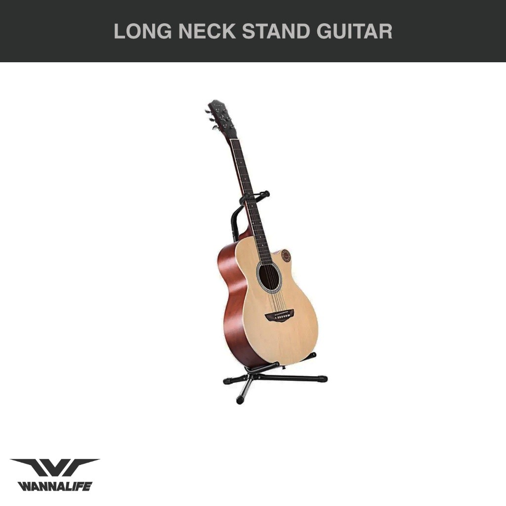 Stand Gitar Bass Ukulele Elektrik Tempat Gitar Penyangga Gitar Jepitan Gitar Long Neck