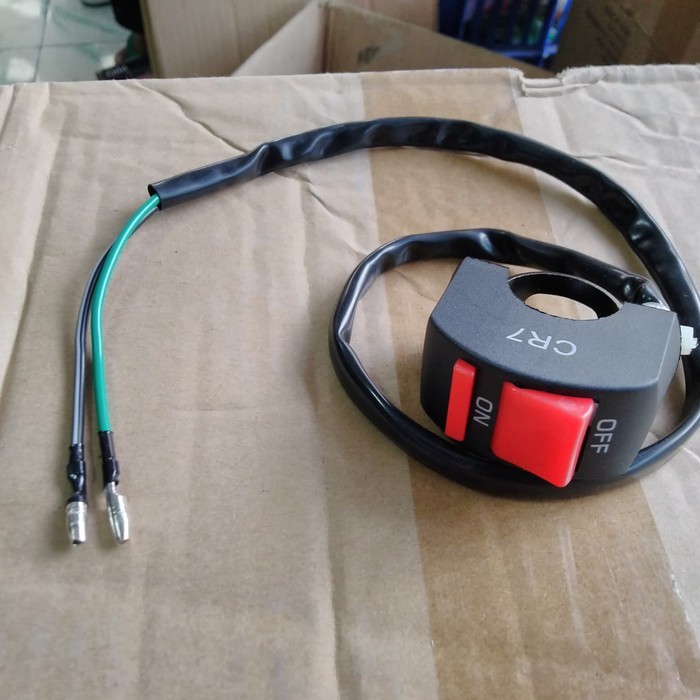 Saklar Lampu Motor On Off Universal 2 Tombol 2 Kabel 50 Cm