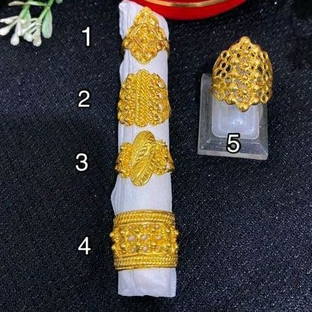 Cincin Koin Pesta Asli Emas 24K Anti Karat