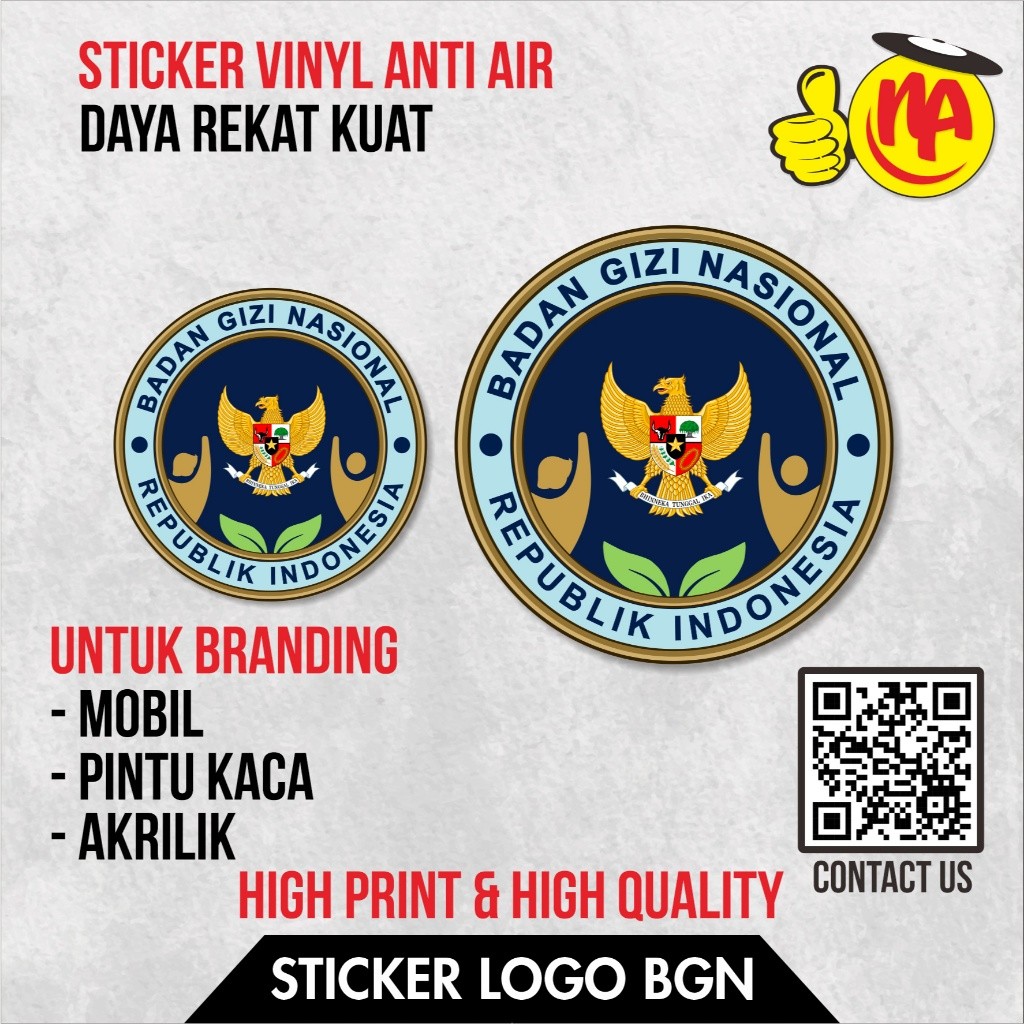 Sticker Logo BGN / Sticker Badan Gizi Nasional / Sticker SPPG