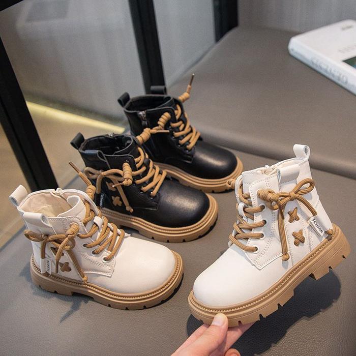 [Gogokids id] Sepatu boots anak perempuan fashion - HITAM, 31