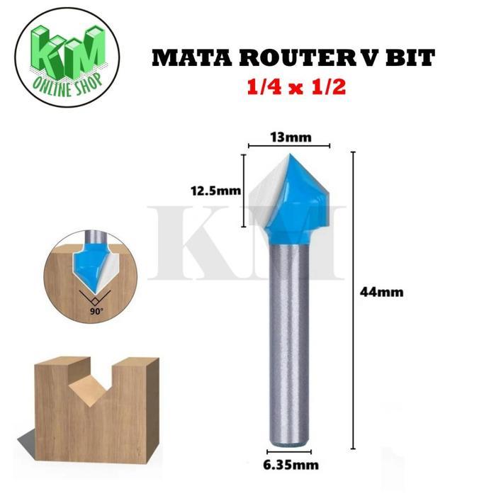 Mata Pemotong CNC Router - V Groove 3D Bits