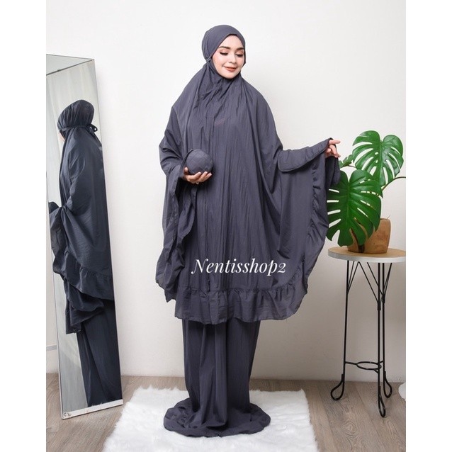 BD45RU Mukena Travel Mini Parasut Korea Premium Mukena Traveling Sajadah Kecil