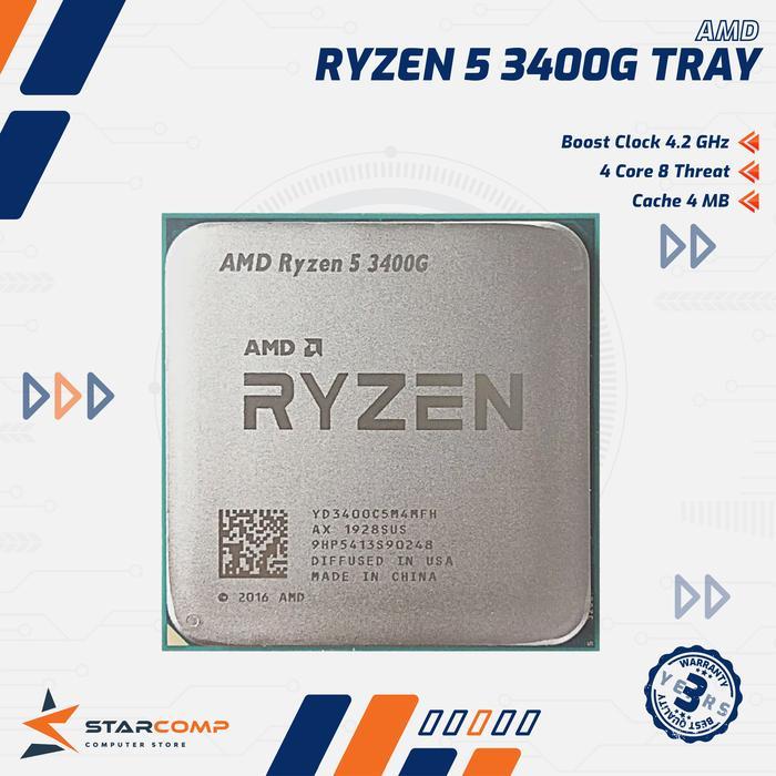 Processor AMD Ryzen 5 3400G Tray Up To 4.2GHz AM4