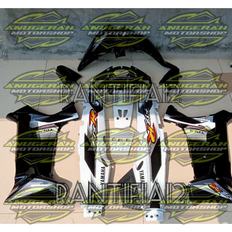 Cover bodi Fizr Full set Bodi motor Yamaha Fizr Fiz R Hitam Putih Sporty 2001 SPORTY HITAM
