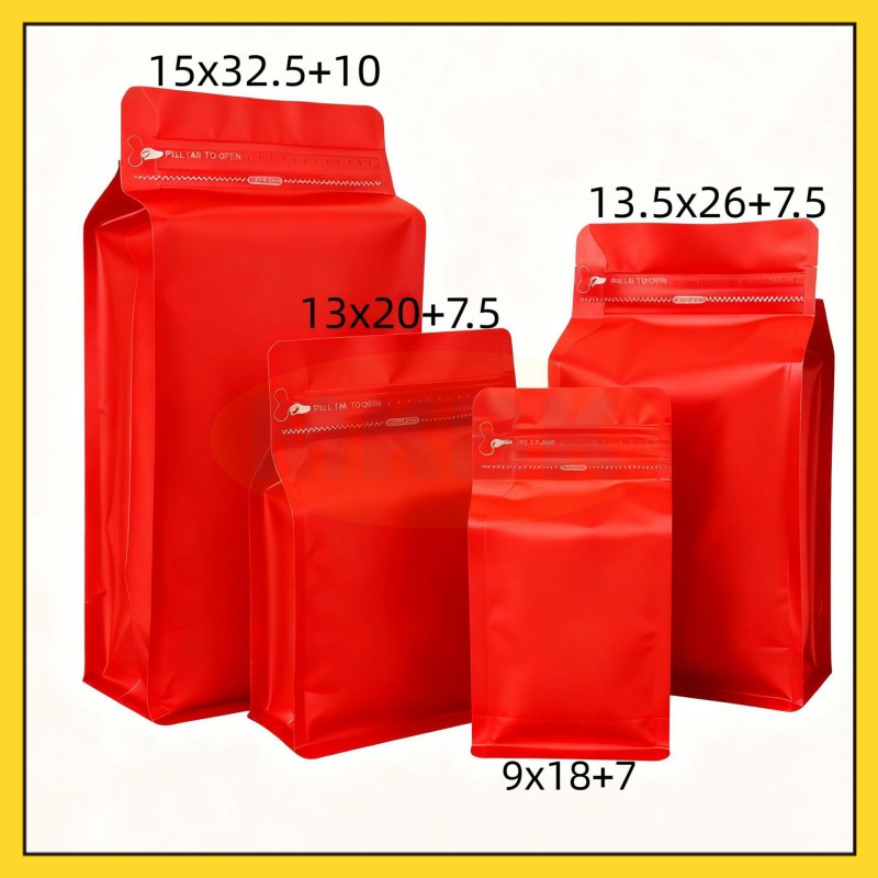 ⭐ MKBK ⭐ Kemasan Kopi Long Flat Bottom Kemasan Kopi Kemasan Biji Kopi Standing Pouch Flat Bottom VAL