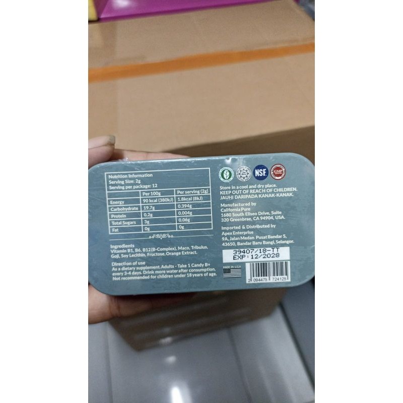 Outlet Permen 12PCS Candy Complex B Original Kom BC