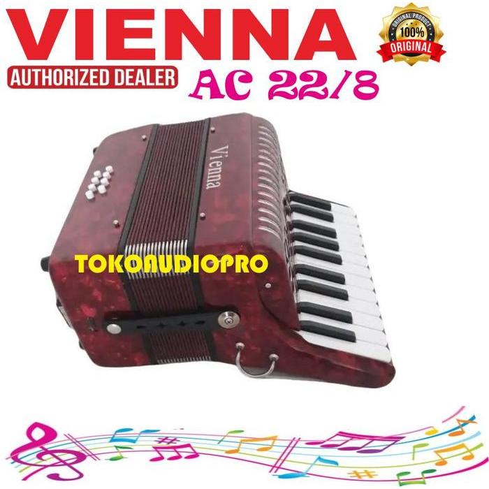 Akordion Vienna AC22/8 Accordion Junior Vienna 22keys 8 Bass Akordion Junior  Anak-Anak