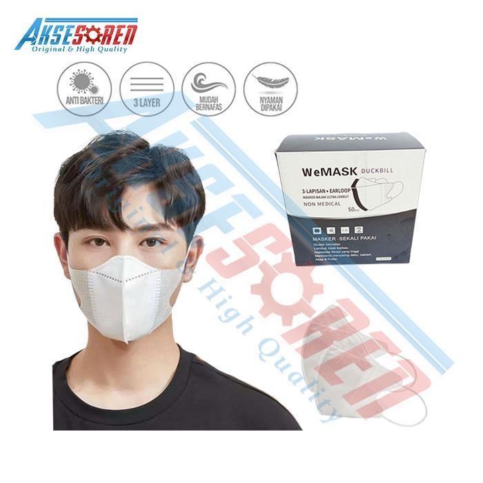 Promo Masker Duckbill We Mask [1 Box / 50 Pcs / 3 Ply] / Masker Wajah / Dewasa / Masker Mulut / Mask