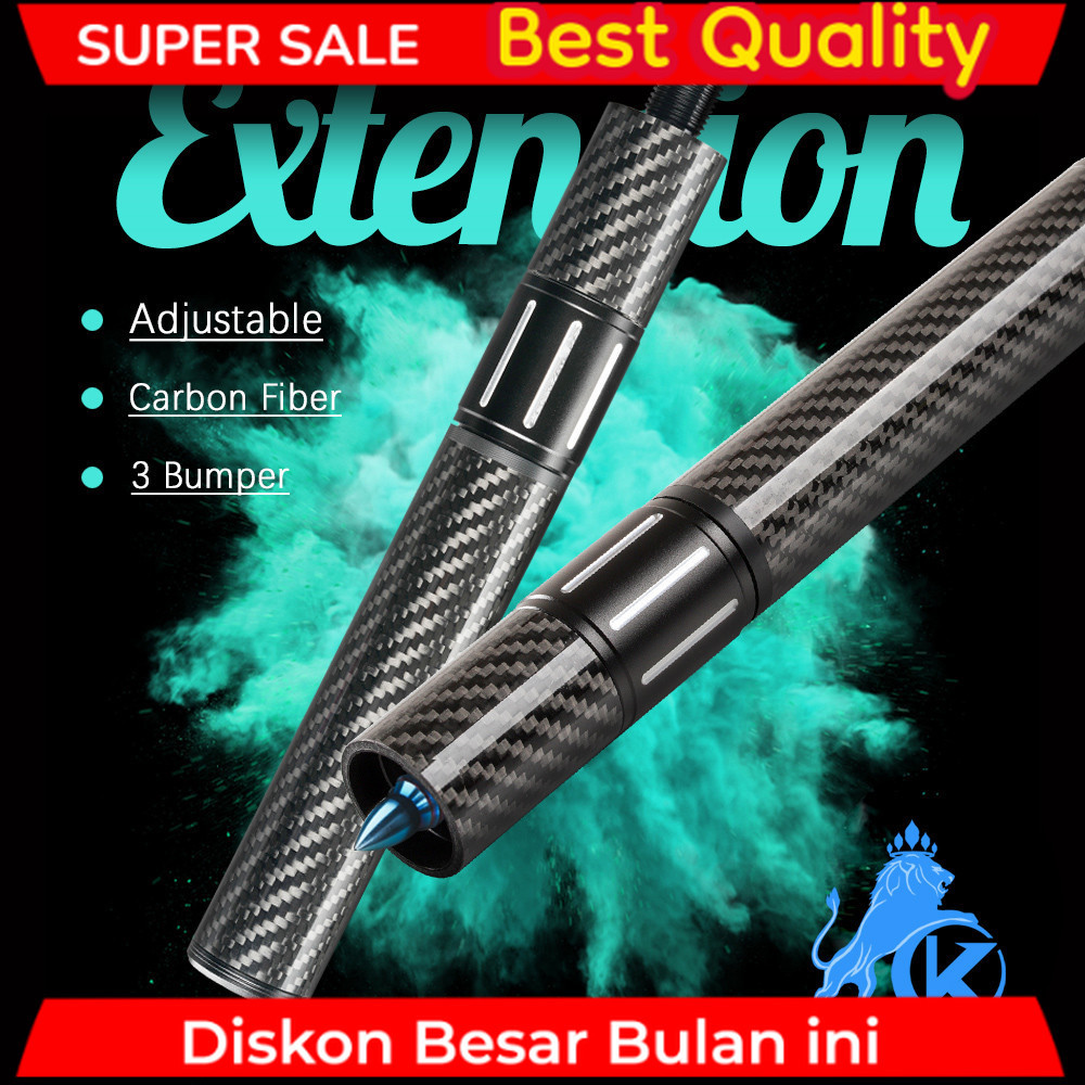 Carbon Fiber Billiards Extension Bumper, Extendable Stick, Billiard Accessories for Mezz Predator, K