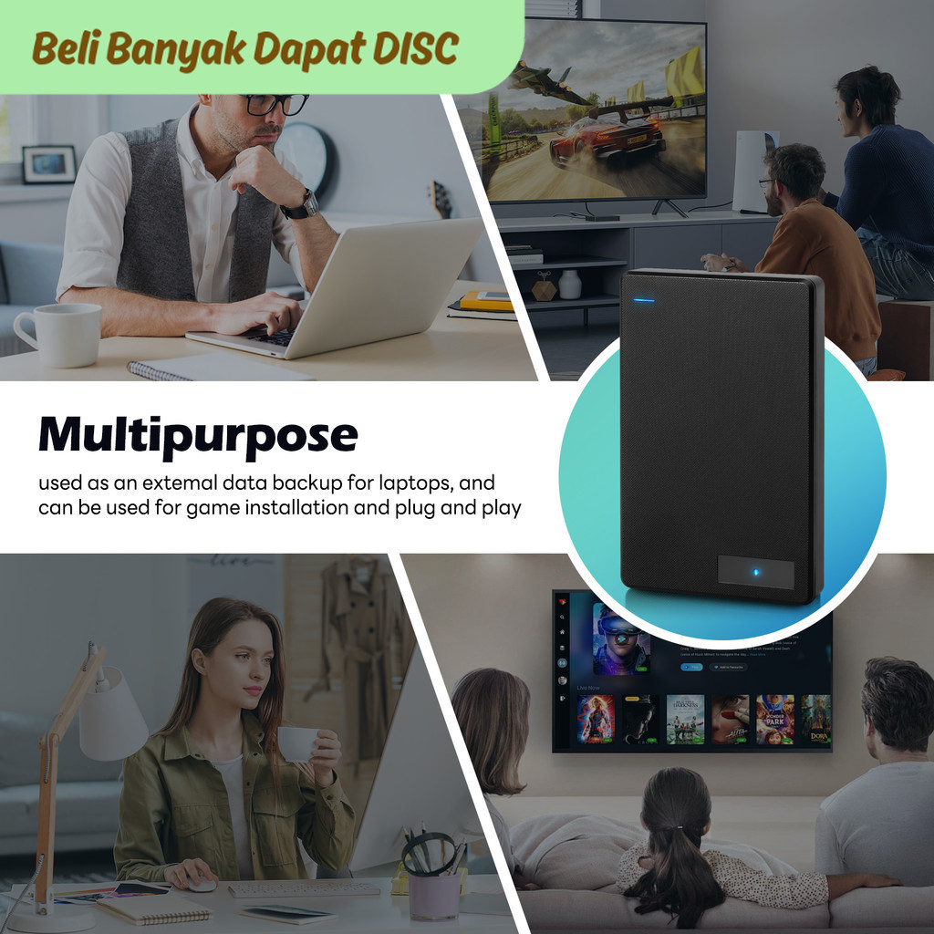 TTN Portable External HD Hard Drive, 1TB,2TB, 4TB,5TB, HDD Memory, USB30, High Speed Flash Drive for