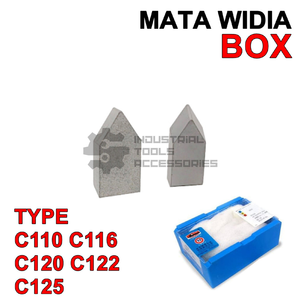 Mata Widia C125 YG6 Pahat Cemented Tip C 125 Carbide Bubut YG 6 BOX