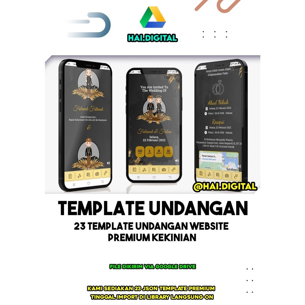TEMPLATE UNDANGAN WEBSITE PREMIUM KEKINIAN 23 TEMPLATE SIAP PAKAI WEDDINGPRESS