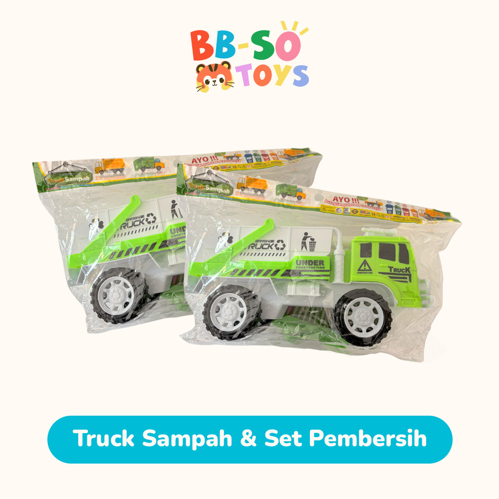 BBSO - Mainan Anak Mobil Mobilan Truk Kebersihan Compactor Sampah AK18 SNI Murah