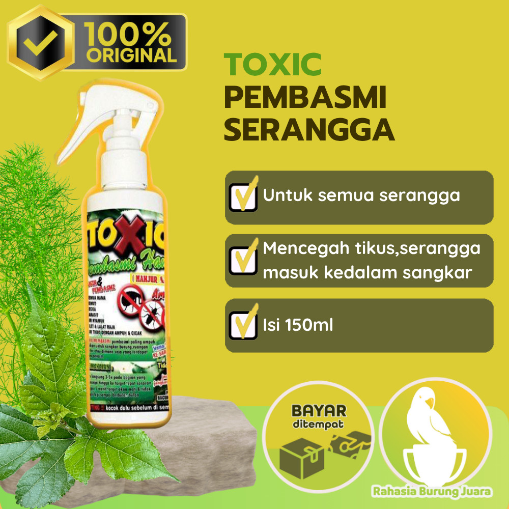 Toxic Pembasmi Hama 100ml Obat Semut Kecoa Nyamuk Tikus Parasit Sangkar Burung