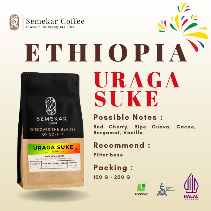 PROMOSemekar Coffee - Biji Kopi Arabica Uraga Suke Guji Ethiopia Roasted BeansREADY