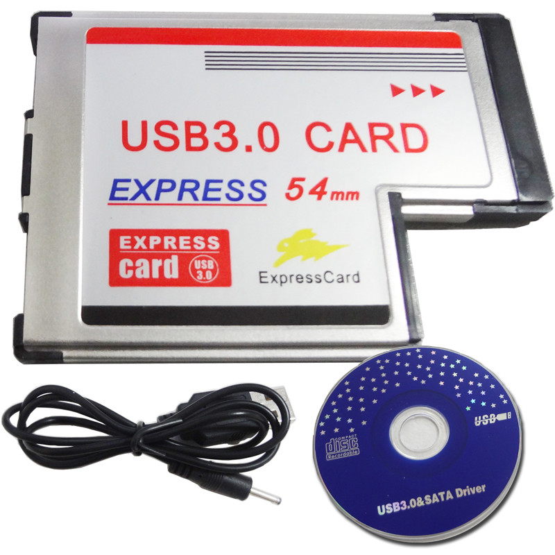 Dual 2 Port USB 30 ExpressCard Adapter 5Gbps USB HUB ExpressCard 54mm Slot Express Card PCMCIA Conve