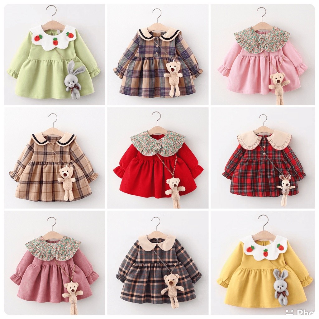 Dress Korea Anak Bayi Perempuan Import Dress Anak Perempuan Gaun Dress Bayi Natal