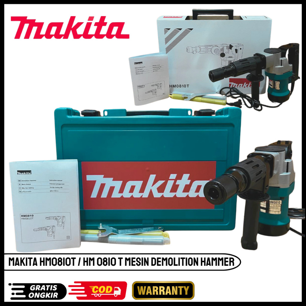 Makita HM0810T / HM 0810 T Mesin Demolition Hammer (BOX Plastik)