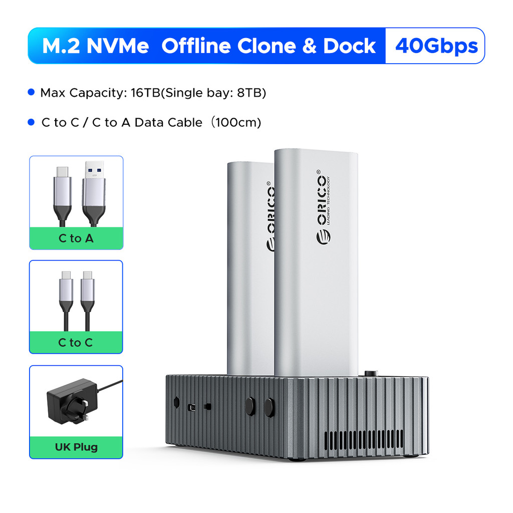 USB4 40Gbps M2 NVMe SSD Clone Docking Station 4 Bay 2 Bay offline clone  SSD enclosure for Internal 