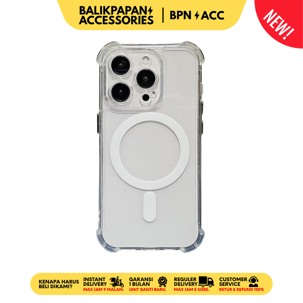 Case iPhone Magsafe Airbag Acrylic Anti Kuning & Anti Crack – Case Shockproof X XR XS Max 11 12 13 1