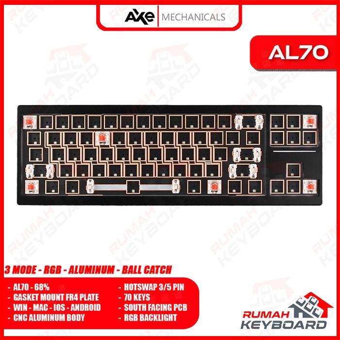 AL70 - 68% - 3 MODE - GASKET - SOUTH RGB  - ALUMINUM - BALL CATCH - BAREBONE - MECHANICAL KEYBOARD -