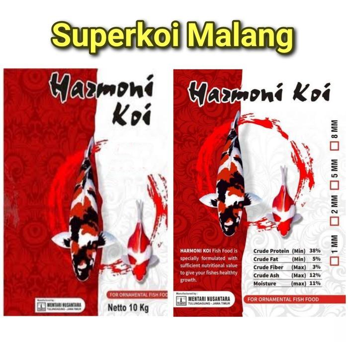 Promo Harmoni Koi 10kg Pakan Koi Red Max warna Growth Ikan - Grow 8mm - Red Max Warna Terlaris