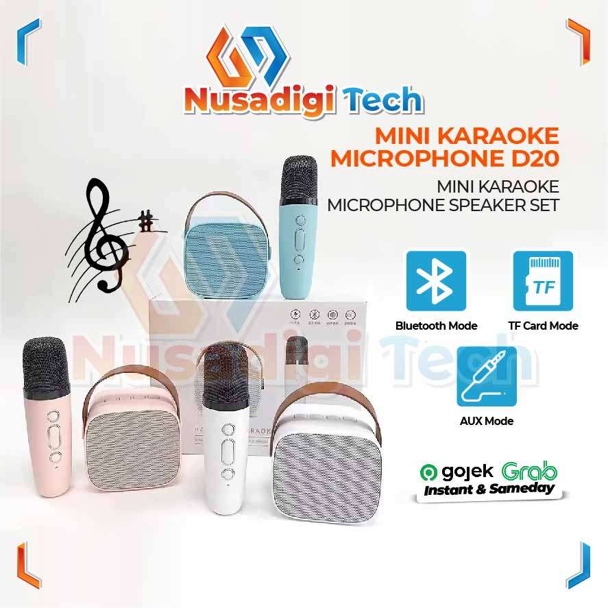 MINI KARAOKE MICROPHONE D20-K1 SPEAKER SET BLUETOOTH