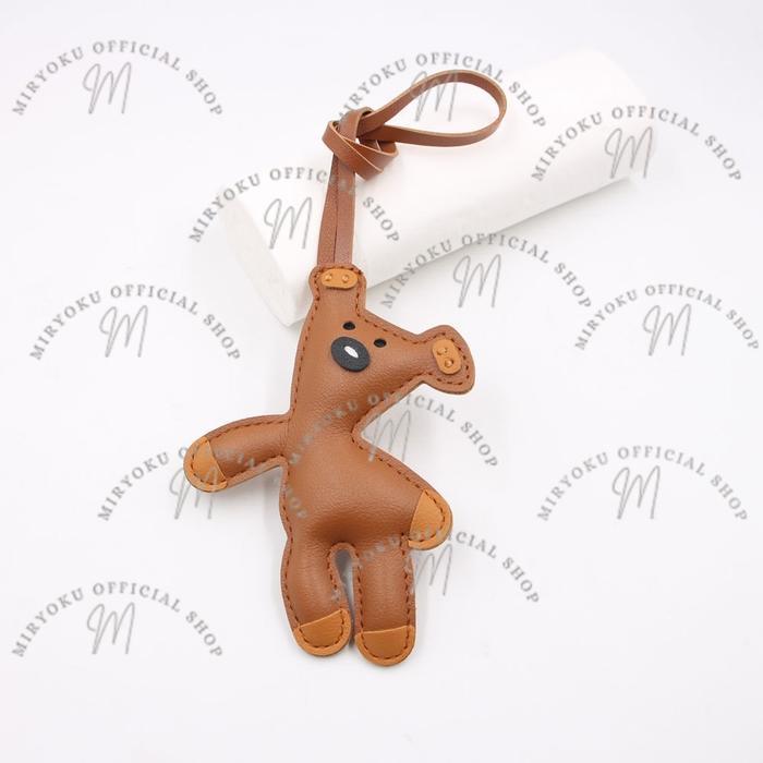 MurMer -[ BIG SALE ] MIRYOKU PREMIUM Teddy Bear Bag Keychain Bag Gantungan Tas Beruang - BROWN