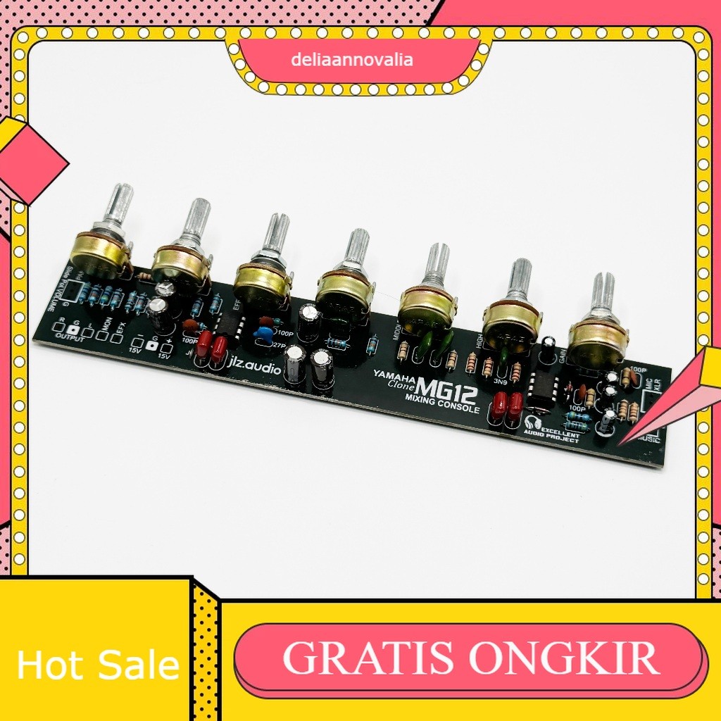 KIT PENGUAT MIC MIXER TONE 7 POTENSIO