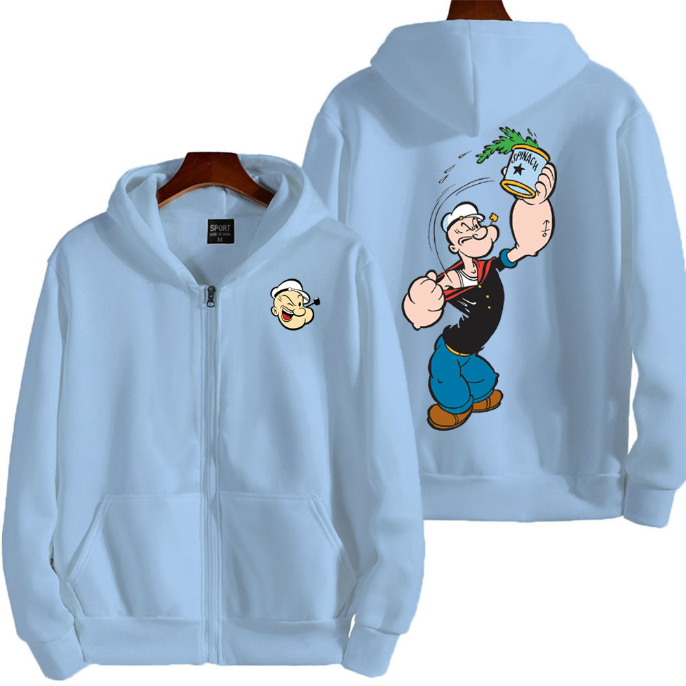 Jaket hoodie Popeye - jacket zipper popeye Hoodie Cartoon Anime Couple