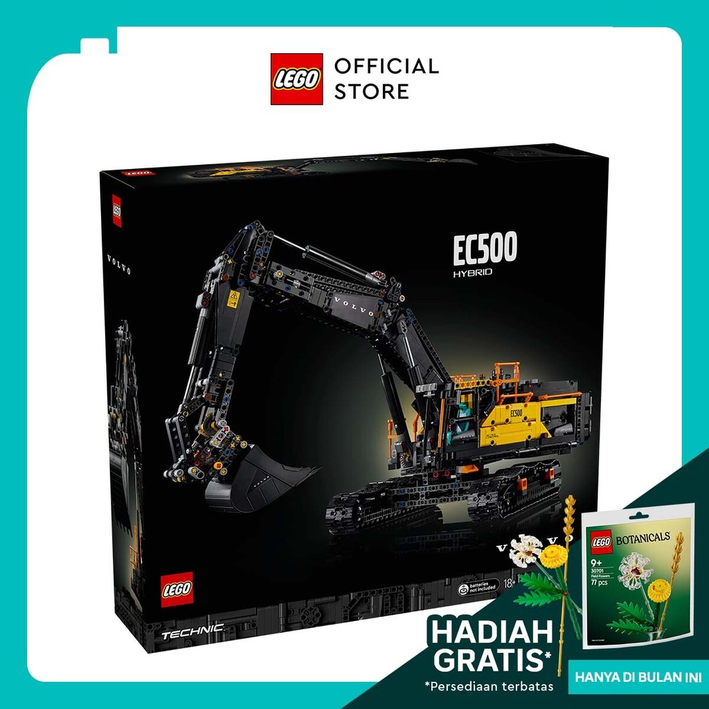 LEGO Technic 42215 Volvo EC500 Hybrid Excavator (2359 Pieces), Building Block, Toys, Bricks