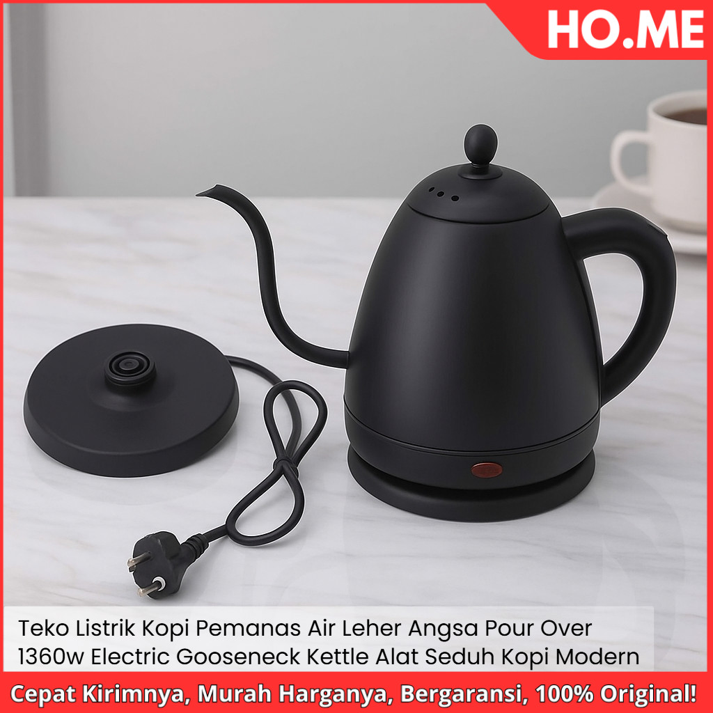 [HO.ME] Teko Listrik Kopi Pemanas Air Leher Angsa Pour Over 1360W - Electric Gooseneck Kettle - Alat