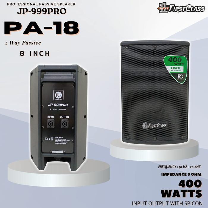SPEAKER PASIF FIRSTCLASS PA18 8 INCH PA 18 ORIGINAL GARANSI