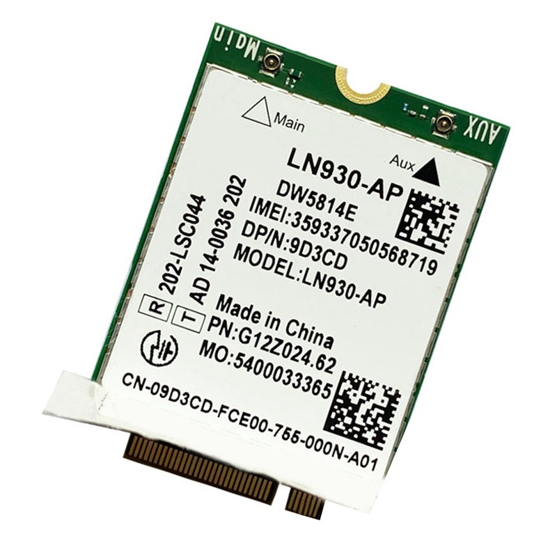 Green Wifi Card For Dell Laptops Latitude 5285 5480 5580 7480 DW5814E For Telit LN930AP Wifi Card WW
