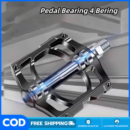 Pedal Bearing dan 4 Bering Pedal Sepeda Alloy A03 DU Bearing Sepeda Lipat MTB Roadbike DLL