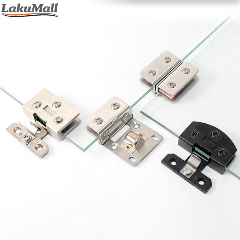 Engsel Lemari Kaca Paduan Baja Anti Karat Engsel Jepit Oval Untuk Kabinet dan Pintu Kaca Engsel Kaca
