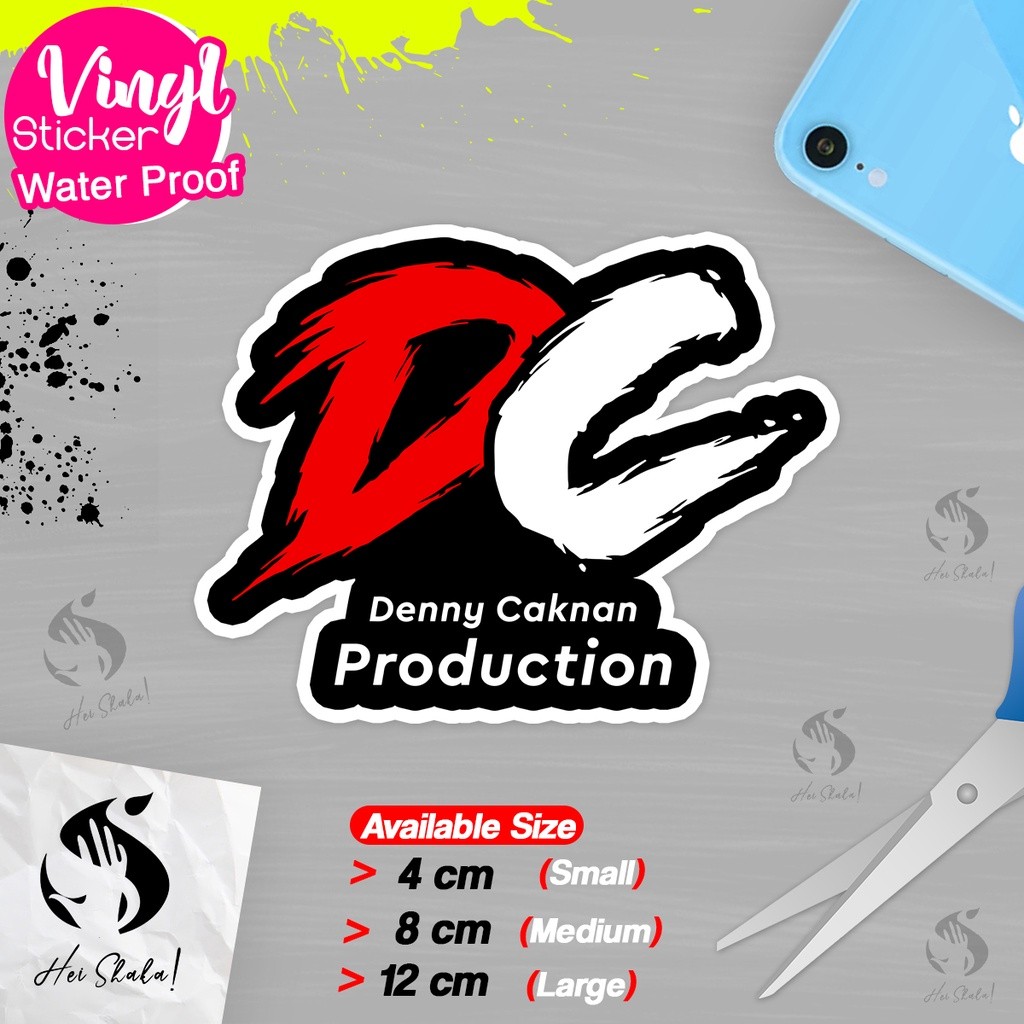Stiker DC Music Denny Caknan Production Bulat Sticker Vinyl Band Jawa Satuan Bahan Anti Air