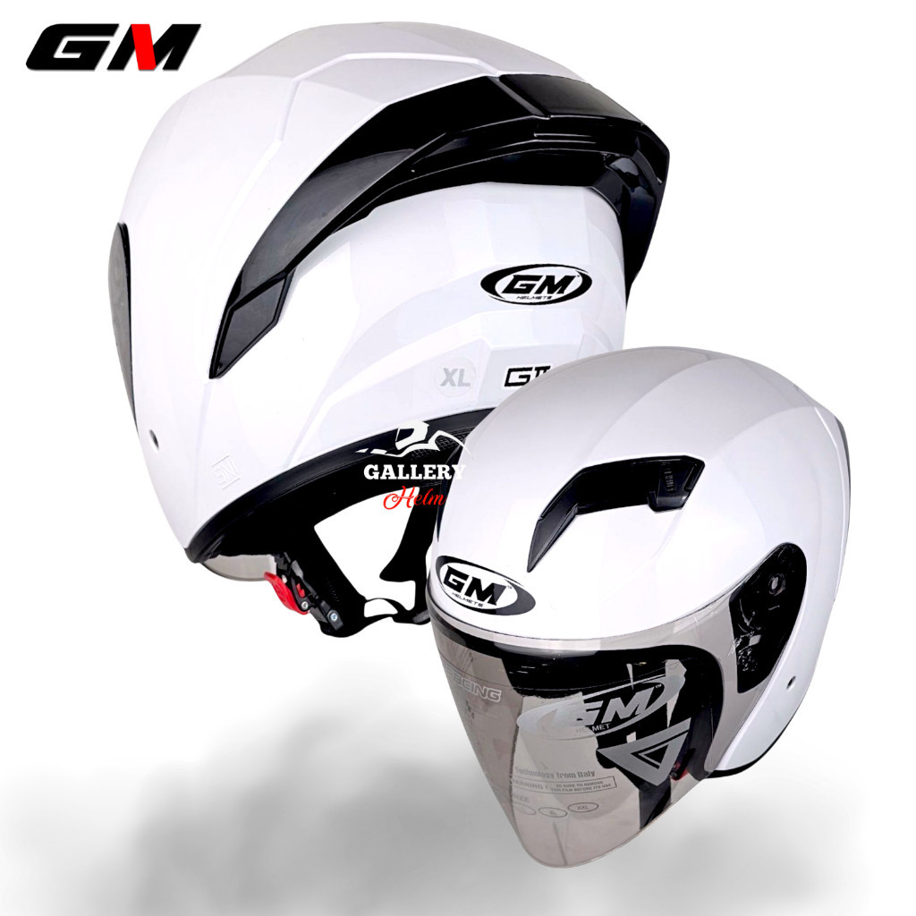 HELM GM G2 SOLID | PUTIH | G2 SINGLE VISOR SNI ORIGINAL ORIGINAL HELM HALF FACE