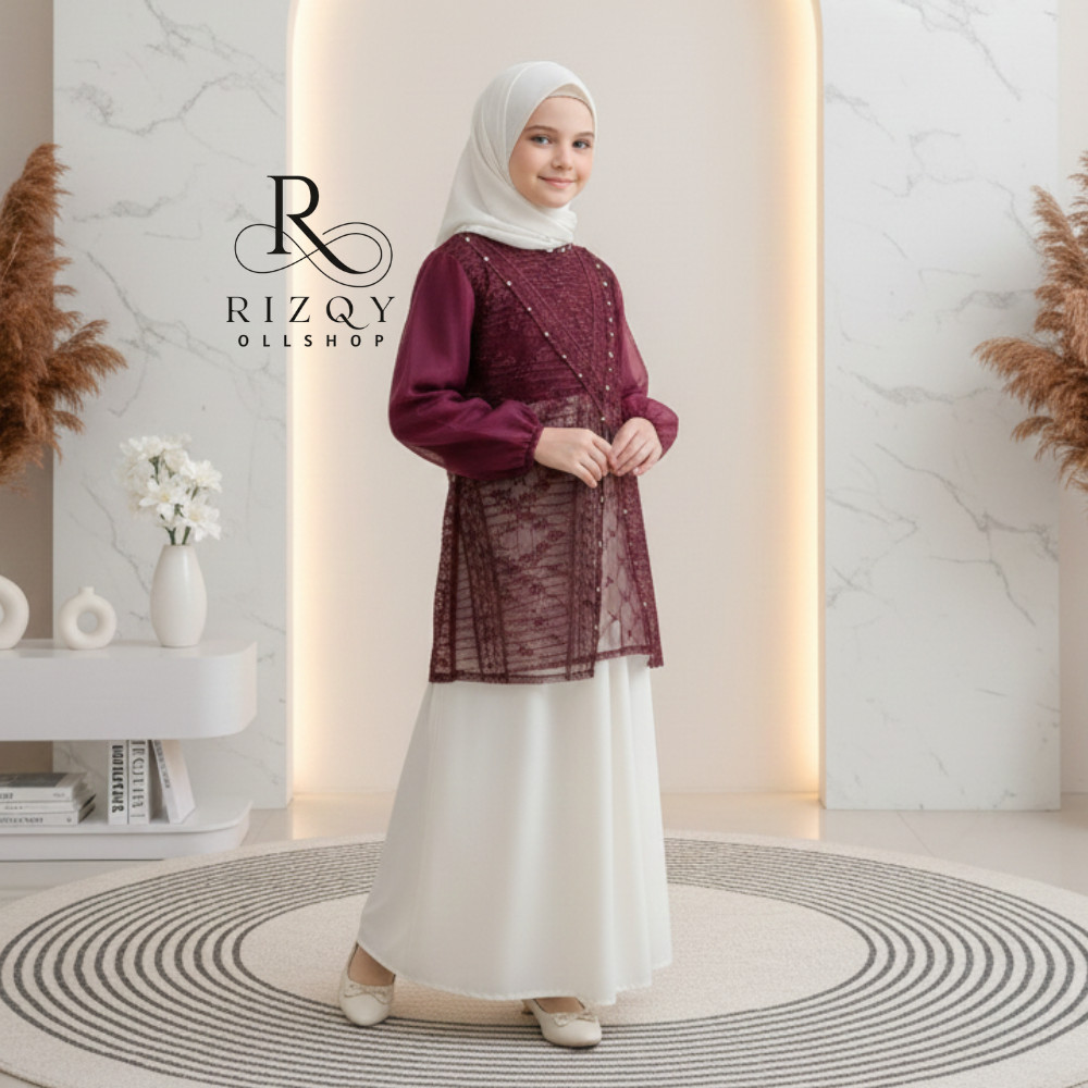 Outer Tunik Kids Brokat Kondangan  Brukat Anak