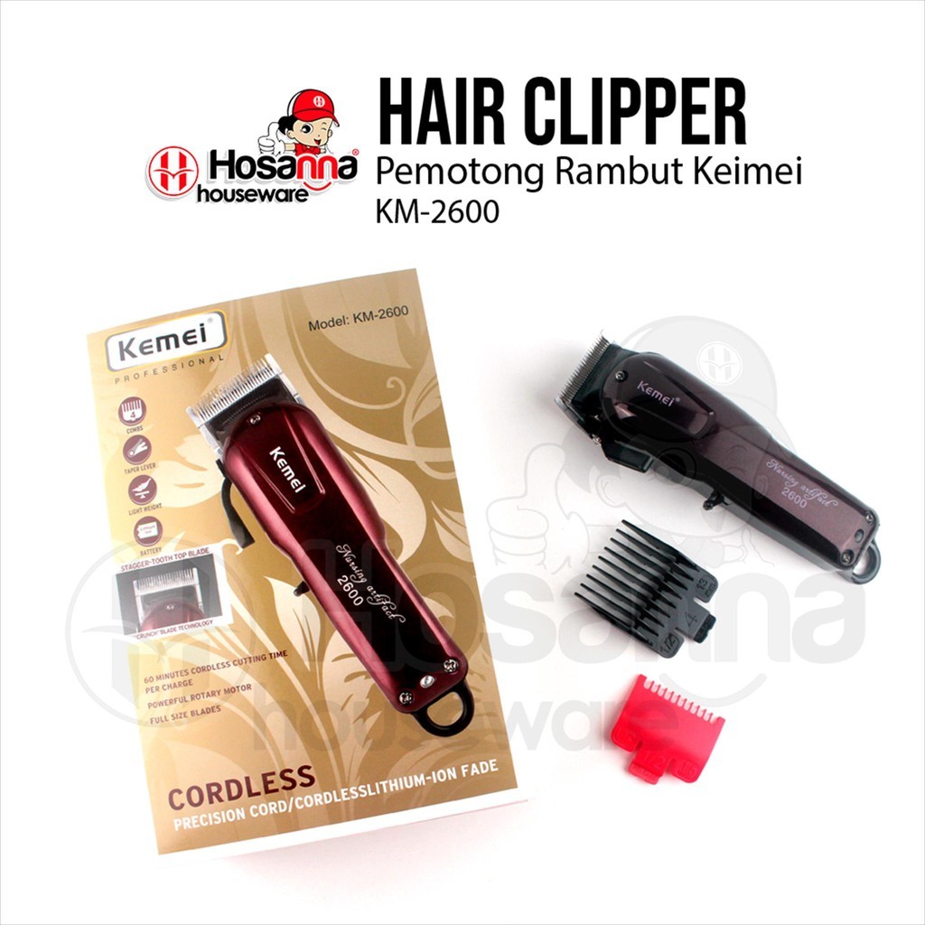 KM-2600 Alat Cukur Rambut Elektrik / Hair Clipper Kemei