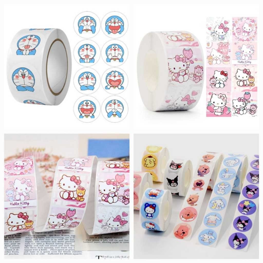 6267 Stiker Roll Motif Kartun / Stiker Roll Dekoratif / Stiker Roll Serbaguna / Decorative Sticker R